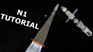 KSP Tutorial How To Build A Stock N1 Soviet Moon Rocket 111 [upl. by Assirac]