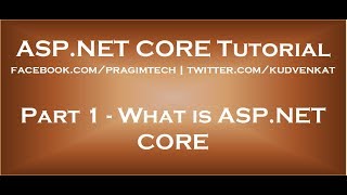 What is ASP NET Core [upl. by Atniuqal]