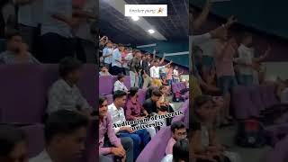 Auditorium me boys ka reaction 🤣😃 invertis university Bareilly freshers reels 💖💫 [upl. by Mlohsihc787]