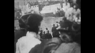 The Launch of HMS Albion 1898 with new soundtrack from Henrietta Barnett School [upl. by Casanova]