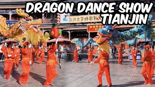 Traditional Chinese Spectacle at Tianjin Opera Square  Dragon Dances  Life in china 287  4K [upl. by Allekim]