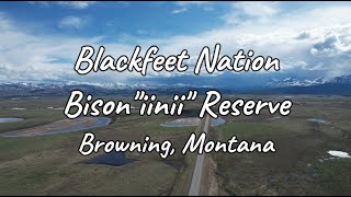 Blackfeet Nation Bisonquotiiniiquot Reserve Browning Montana  Drone Video [upl. by Macri456]