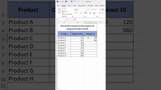 Rounding off numbers to the nearest number in excel using mround exceltips exceltech exceltricks [upl. by Bennett]