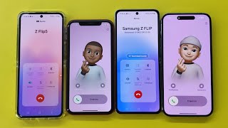 ￼Incoming Call iPhone 14pro Max vs iPhone 11pro red vs Samsung Z flip 5  Samsung Z flip3 [upl. by Coridon]