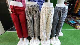 wholesale bottom wear collection ampplus size leggings and plazo pant  chickpet Bangalore shopping [upl. by Yednil]