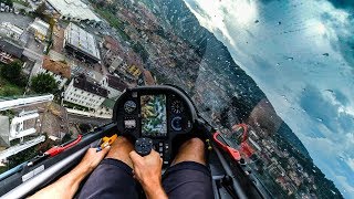 Spectacular Glider Touchdown in Rain  15 m LS8e neo  Pavullo 🇮🇹 [upl. by Khudari]