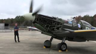 Spitfire MK XVI  First Engine Run in 17 Years [upl. by Ettennad]