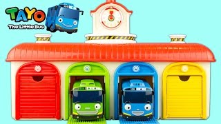 Tayo le Dépot de Bus Garage Station Disney Cars Flash Mcqueen Jouet Toy Review [upl. by Ailbert]