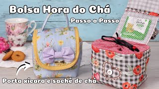 Bolsa Hora do Chá  Porta Xícara e Sachê de Chá  Passo a Passo  Atelier LoveYu [upl. by Girish111]