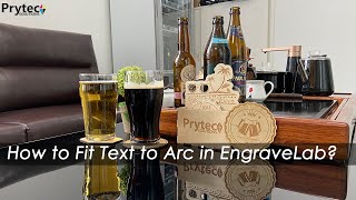 Creating Coaster in EngraveLab for laser  How to fit text to Arc [upl. by Nager]