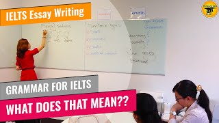 IELTS Writing  Essay  Grammar for IELTS  What Does That Mean [upl. by Acinej169]