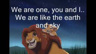 Lion King 2We are one w Lyrics [upl. by Ahon]