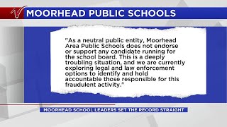 Moorhead Area Public Schools speaks out about fraudulent endorsement mailer Education Moorhead i [upl. by Fi]