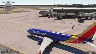 Flight Simulator Southwest Boeing 737  800 Memphis MEM  Chicago MDW Departure SWA1133 [upl. by Ashby]