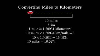 How to Convert 10 Miles to Kilometers 10 mi to km [upl. by Lillis]