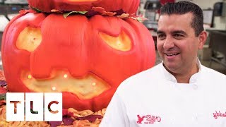 Halloween Jack OLantern Pumpkin Cake  Cake Boss [upl. by Giffy940]