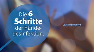 Hygienische Händedesinfektion in 6 Schritten – Dr Weigert [upl. by Anauqat]