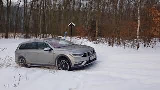 volkswagen passat alltrack 20 BITDI 240hp 4motion snow test [upl. by Dacie]