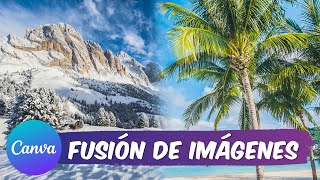 ✅ Como fusionar imágenes en CANVA 🤯 [upl. by Xel]