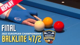 FINAL BALKLINE 472  European Championship Antalya 2023  Sven DASKE GER vs Marek FAUS CZE [upl. by Kinnard]