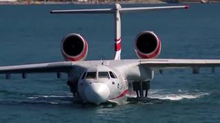 Seaplane Be200Aviation Takeoff Beriev Be200 Altair multipurpose amphibious aircraft [upl. by Nottage]