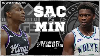 Sacramento Kings vs Minnesota Timberwolves Full Game Highlights  Dec 23  2024 NBA Season [upl. by Adnomal]