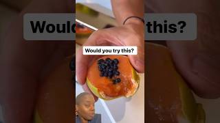 You never seen a Mini Papaya Dessert🤫😳 foodie dessert [upl. by Kos317]