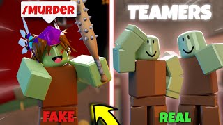 BEATING TEAMERS as FAKE ZOMBIES in MM2 💀 Murder Mystery 2 FUNNY MOMENTS [upl. by Alodee]