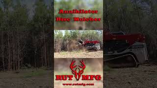 Rut MFG Annihilator Disc Mulcher Tearing Down Trees skidsteerattachments forestrymulching [upl. by Tarrant]