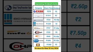 Upcoming dividend stocks July 2024  Last Dividend Stocks dividend dividendstocks stockmarket [upl. by Novej631]