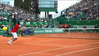 Roger Federer Pulls Out Backhand Pass For Monte Carlo Hot Shot [upl. by Carson905]