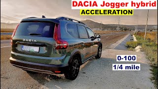 Dacia Jogger hybrid acceleration 0100 14 mile 60100 80120  2023  FWD  GPS results [upl. by Eerized]