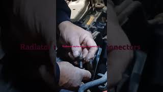 Radiator replacement taking conmectors out radiator car diy toyota honda [upl. by Marijn]