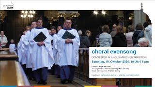 Choral Evensong am Samstag 20 Oktober 2024 18 Uhr [upl. by Suitangi]