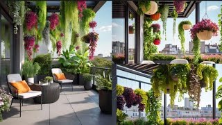 Modern Home Balconys With Hanging Plants Picture Designs Ideas For Beautifully Views [upl. by Laohcin]