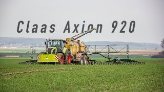 Lindt Agroservice GmbH amp Co KG mit Claas Axion 920 und Zunhammer 19500 am Gärrest Ausbringen [upl. by Aronek]