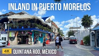 🇲🇽🏖️Puerto Morelos Quintana Roo Yucatán México Shopping 4K Virtual Walking Tour  Feb 2024 [upl. by Amikehs]