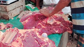 BIG OX MEAT 🍖 CUTTING PROCESS KNIFE A SKILL BUTCHER l deshi ox meat ll [upl. by Larry]