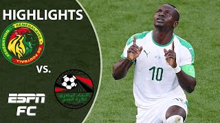 Sadio Manes Senegal beats Mohamed Salahs Egypt to reach 2022 World Cup  Highlights  ESPN FC [upl. by Matheson]