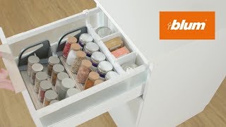 ORGALINE spice holder to organise spices in drawers  Blum [upl. by Ayotnom]