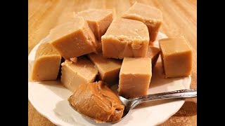 Peanut Butter Fudge with Sweetened Condensed Milk 🥜🍫👨‍🍳😀 Easy 3Ingredient Microwave Recipe [upl. by Hanid]