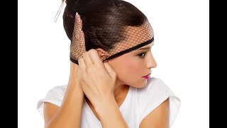 WIG CAP ELASTIC HAIR NET BLACK Tutorial by Buyypk [upl. by Gayel824]