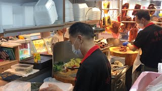 Hong Kong Street Food The Quick Lunch Boxes of Chopped Chickens and Roasted [upl. by Vasilek]