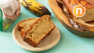 Healthy Banana Cake  Banana Bread Less Sugar and Butter Nyonya Cooking [upl. by Ronile]