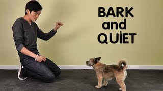 Teach Dog to Stop Barking  Bark and Quiet on Cue [upl. by Iaras]