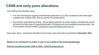 Dedicated schools grant DSG and other grants 11 October 2023 [upl. by Siladnerb]