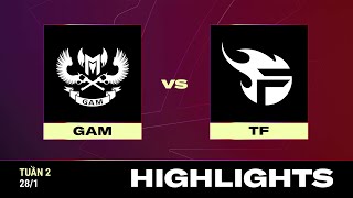 HIGHLIGHT  GAM vs TF  VCS 2024 MÙA XUÂN  Tuần 2  28012024 [upl. by Anafetse]