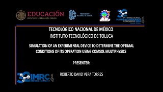 SIMULATION OF AN EXPERIMENTAL DEVICE TO DETERMINE THE OPTIMAL CONDITIONS OF ITS OPERATION USING CM [upl. by Aletsirc]