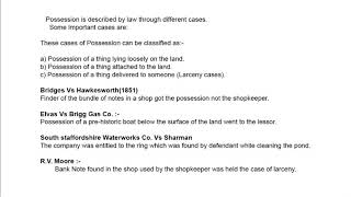 Possession in Jurisprudence Savignys and Salmonds theory of possession  Case laws in Possession [upl. by Mingche]