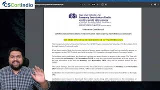 BIG BREAKING NEWS  ICSI Official Announcement  CSEET NOVEMBER 2024 RE EXAM [upl. by Airdnazxela373]